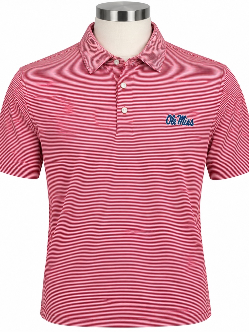 Peter Millar Ole Miss Men’s Large Performance Polo Red White Stripe NWT